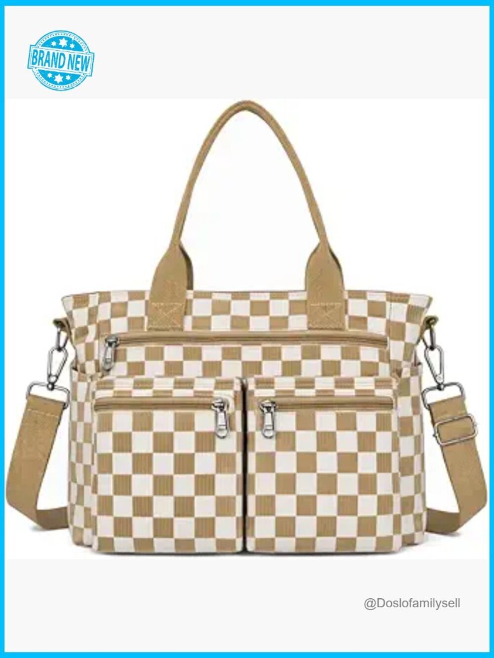 Corduroy Tote Bag with Multiple Pockets Hobo Crossbody Travel Shoulder Bag